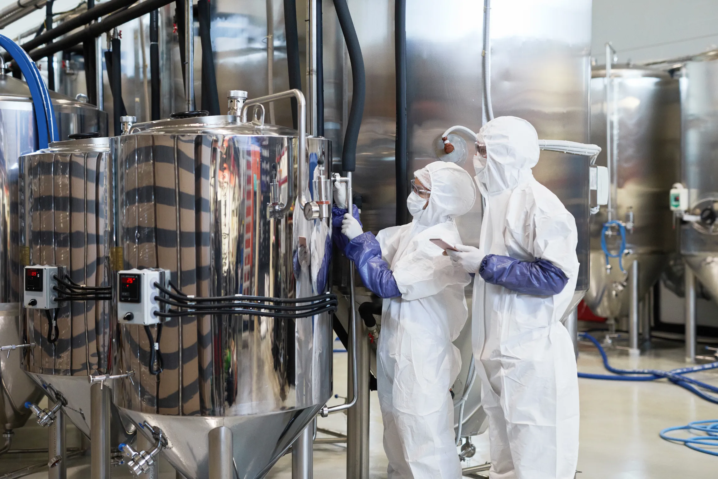 Industrial chemicals: solvents, acids, bases, polymers