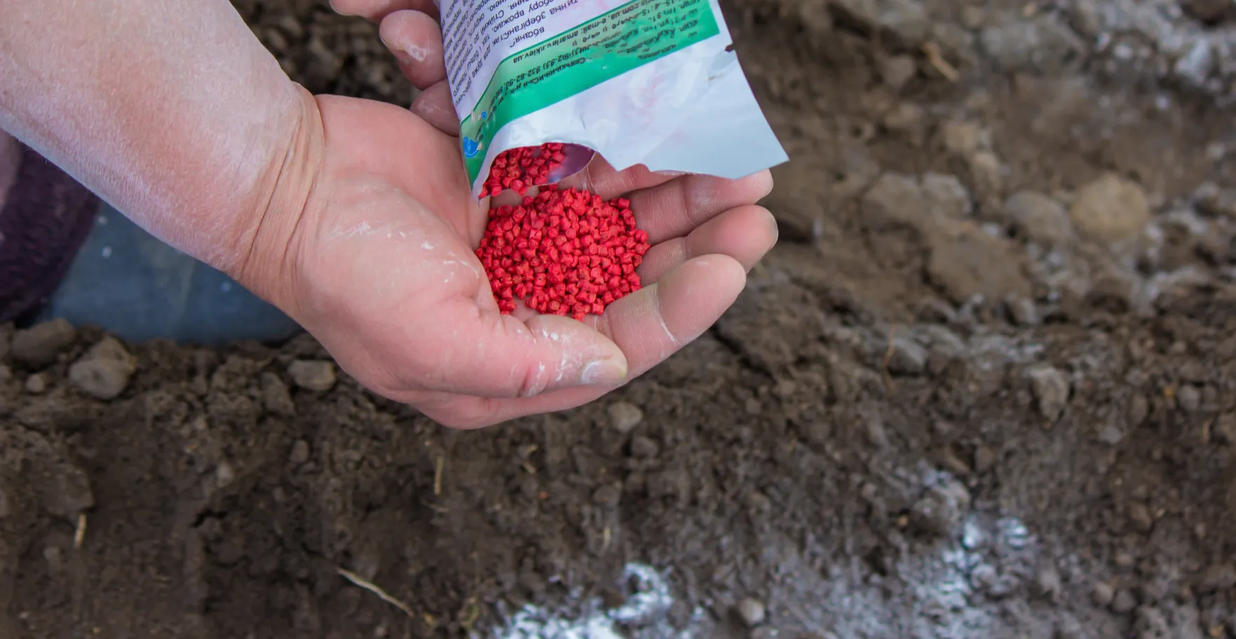 Seed department — farmer sowing seeds